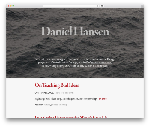 Daniel Hansen WordPress theme - danielhansen.ca