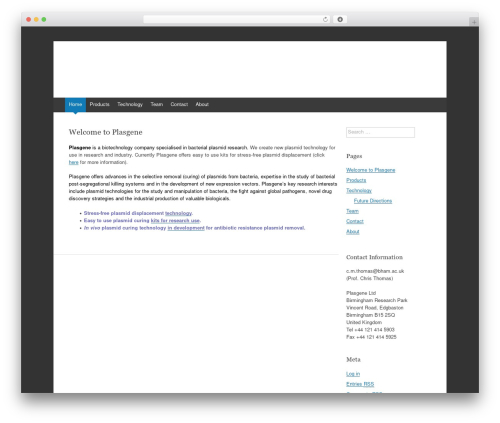 Expound WordPress theme - plasgene.co.uk