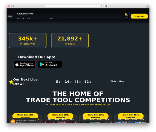 Woocommerce lottery WordPress plugin - toptradecompetitions.co.uk
