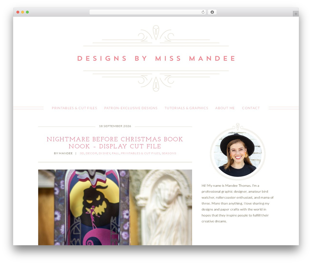 Naomi WordPress theme - designsbymissmandee.com