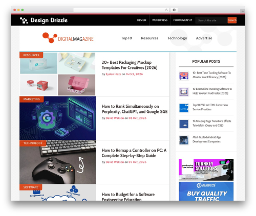 Pureview WordPress theme design - designdrizzle.com