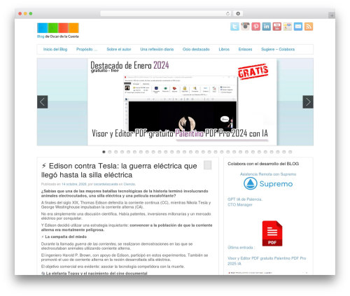 Response WordPress theme design - palentino.es