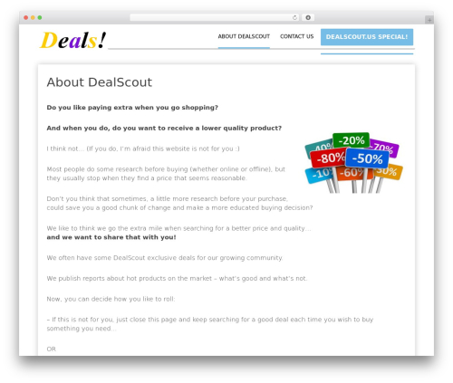 Storied WordPress theme - dealscout.us