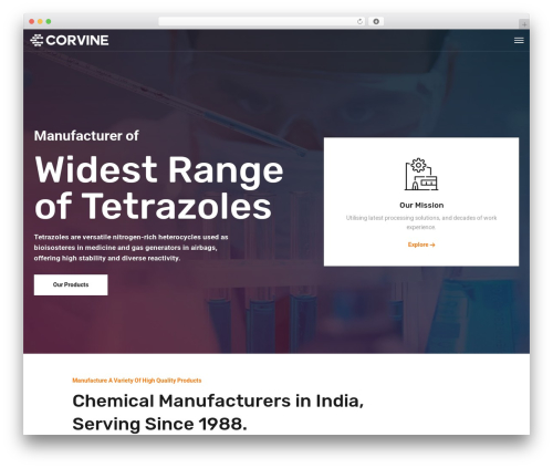 Elementor theme core WordPress plugin - corvinechemicals.com