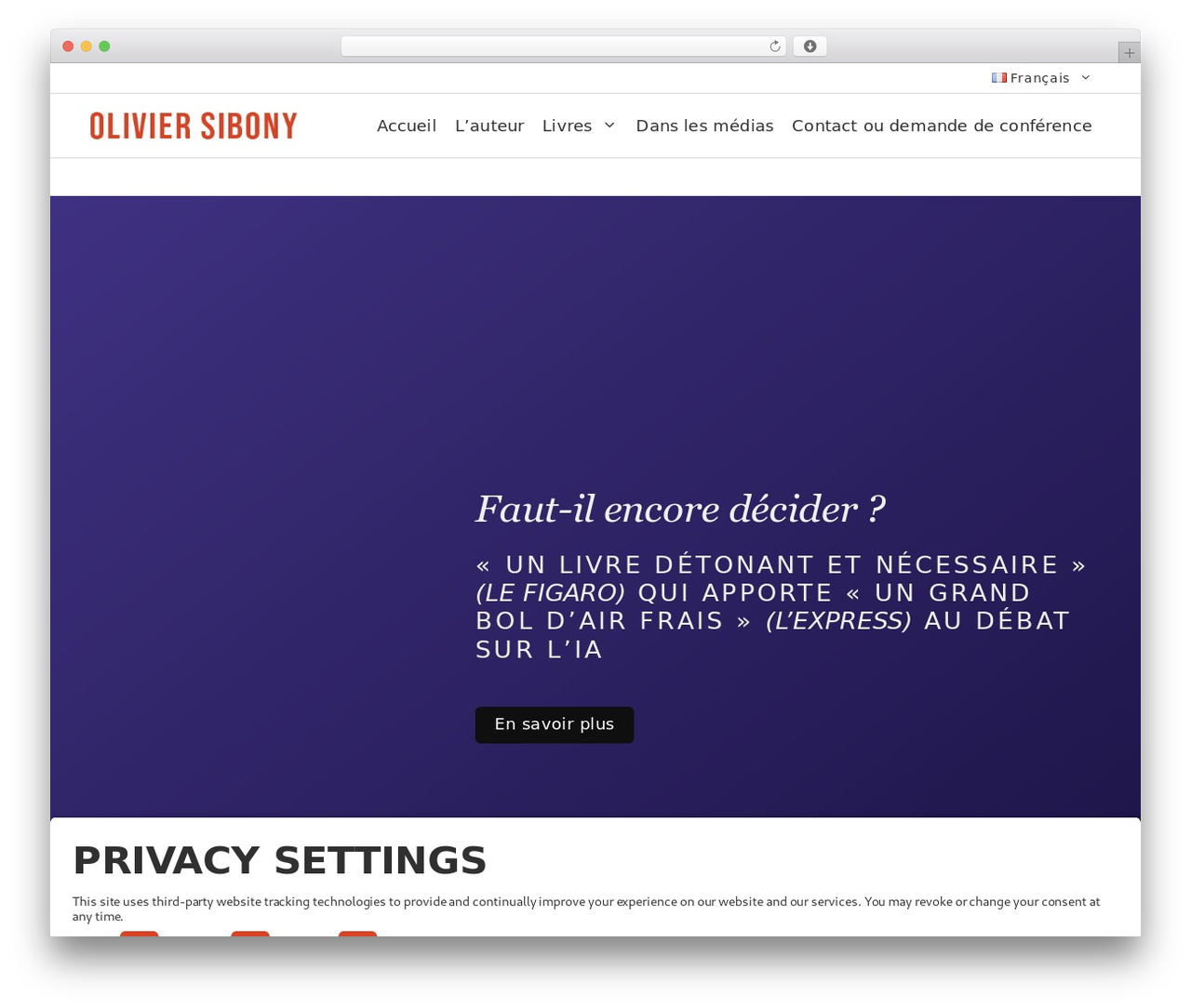 WordPress theme GeneratePress - oliviersibony.fr