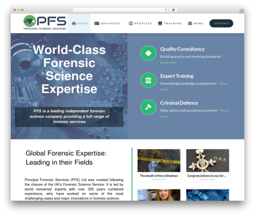 Pro theme WordPress - principalforensicservices.com