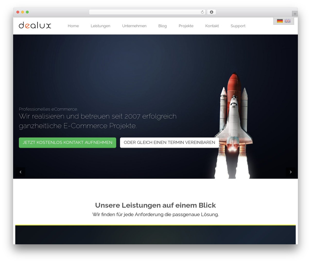 starter WordPress ecommerce theme - dealux.de