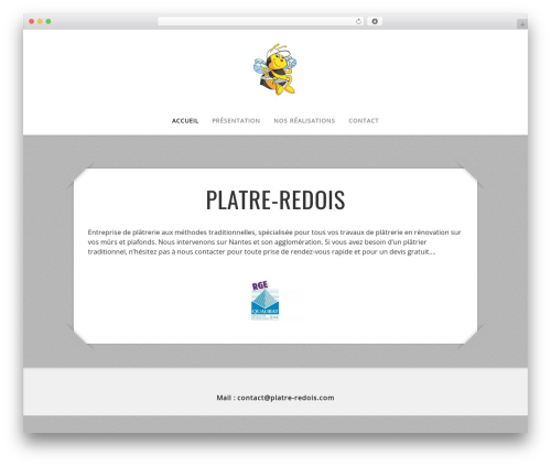 Theme WordPress Capture - platre-redois.com