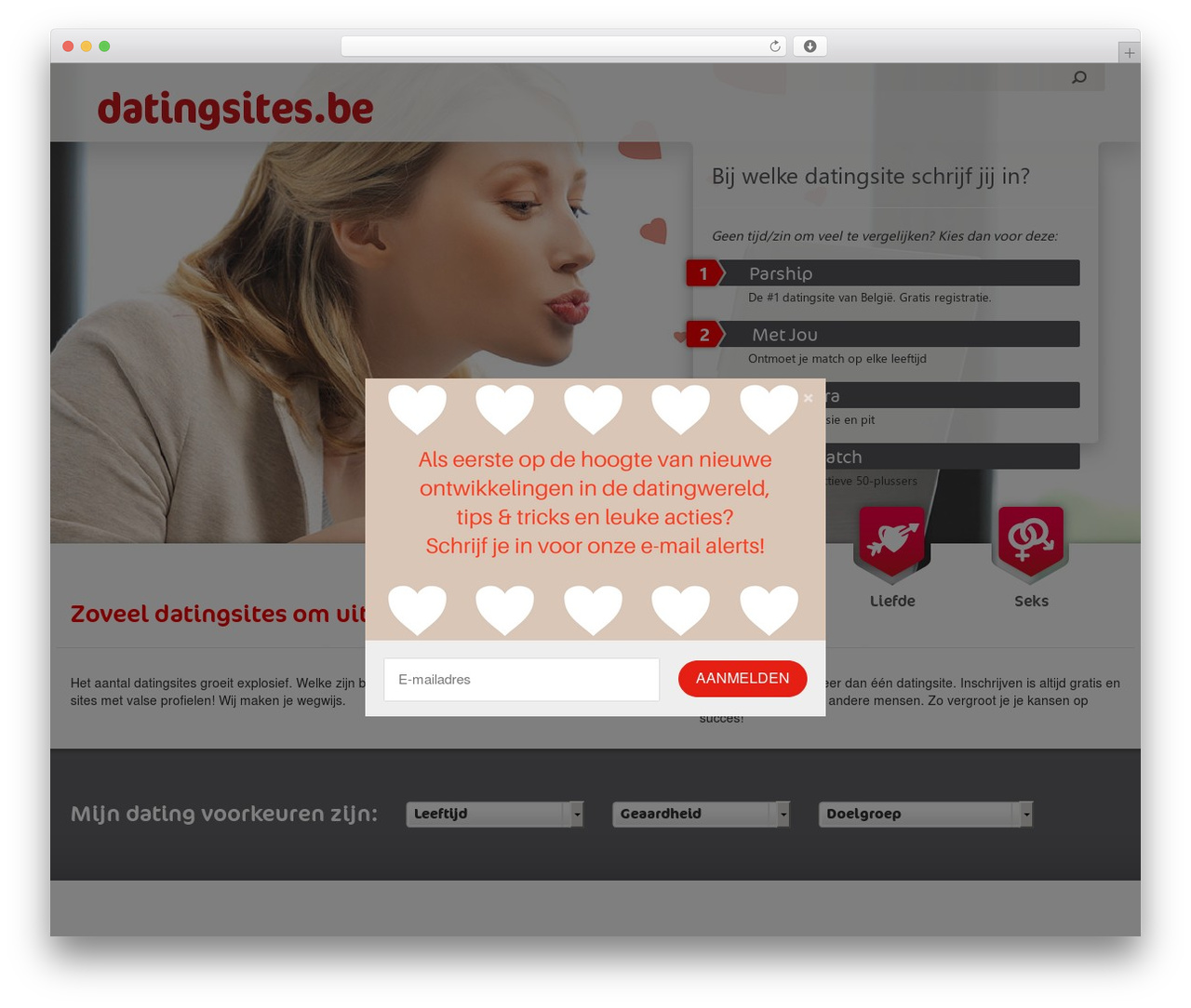 Webton WordPress theme - datingsites.be