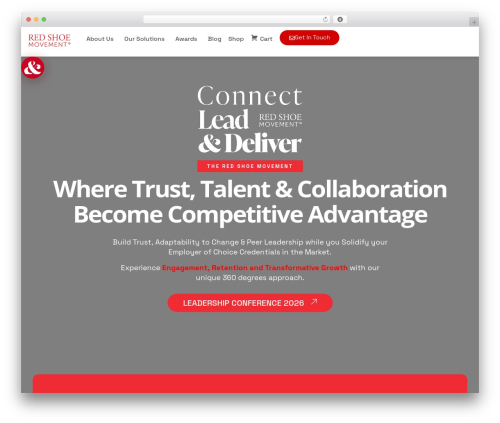 Webvite WordPress theme - redshoemovement.com
