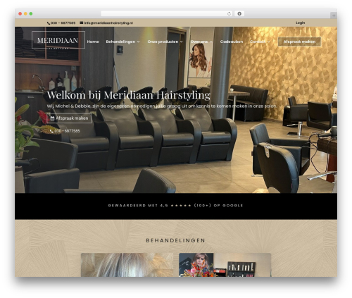 WordPress theme Divi - meridiaanhairstyling.nl