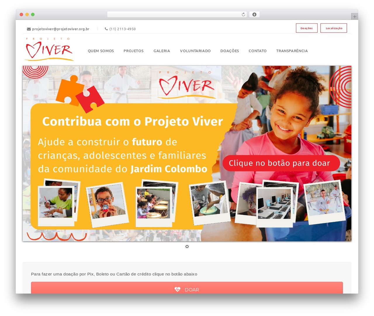 Alone WordPress theme - projetoviver.org.br
