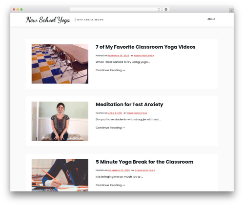 Amazorize WordPress website theme - newschoolyoga.com