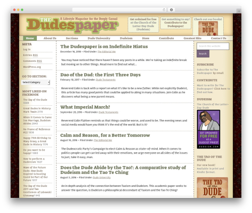 Dynamik-Gen WordPress page theme - dudespaper.com