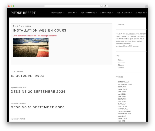 Future WP theme - pierrehebert.com/fr