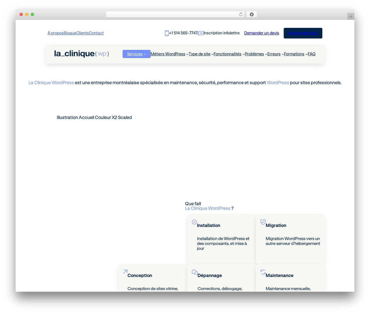 LCWP WordPress theme - lacliniquewp.com