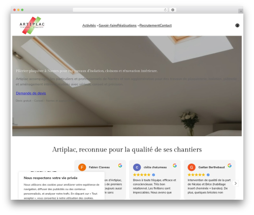 Ona theme WordPress free - artiplac.fr
