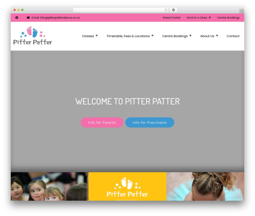 Pitter Patter theme WordPress - pitterpatterdance.co.nz