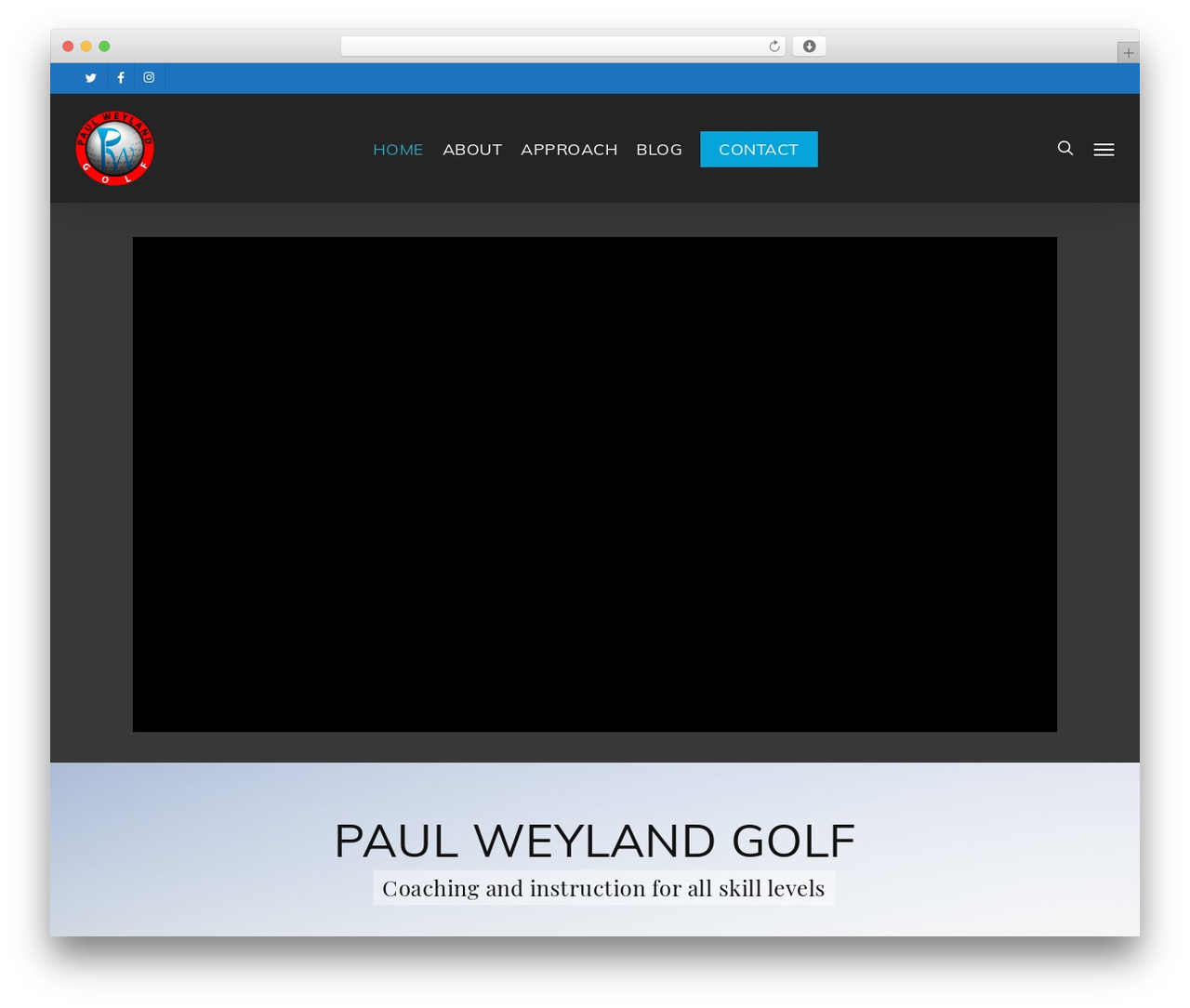 Salient theme WordPress - paulweylandgolf.com