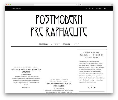SimpleMag WordPress theme - postmodernpreraphaelite.com