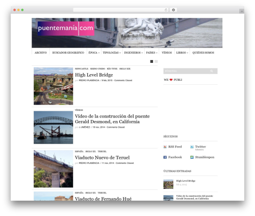 Theme WordPress Sight - puentemania.com