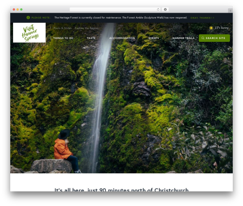 WordPress theme Theme Name - visithanmersprings.co.nz