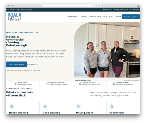 Koala WordPress theme - koalacleaning.ca