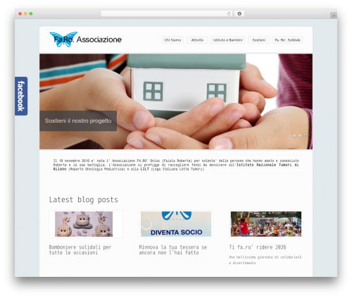 Facebook popout likebox WordPress plugin - faroassociazione.org