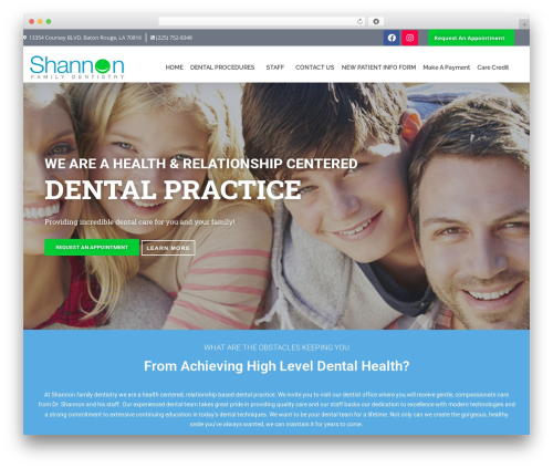 Responsive WordPress theme - shannonsmile.com