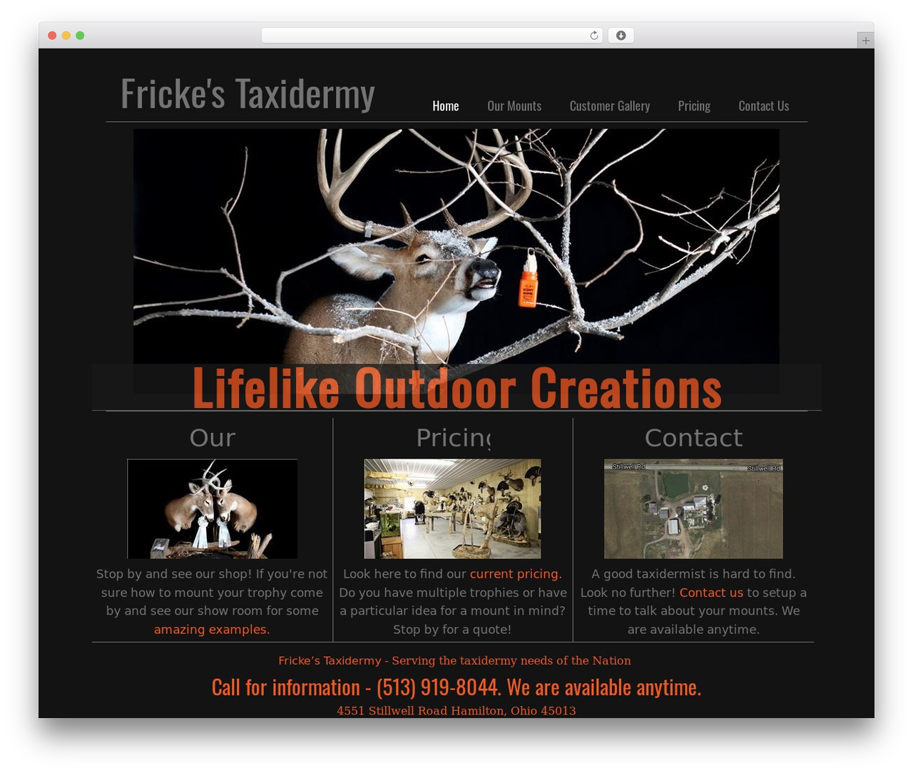 WordPress theme Dynamik-Gen - frickestaxidermy.com