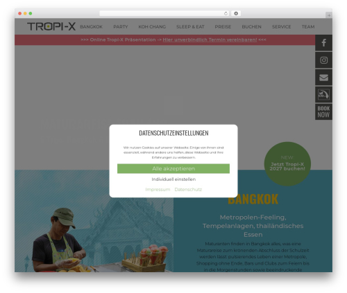 Canvas WordPress store theme - tropi-x.at