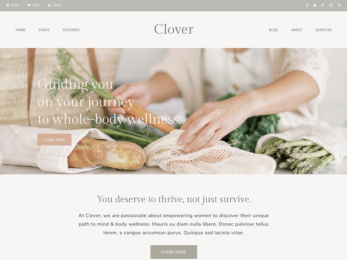 Clover WordPress theme by 17th Avenue Designs