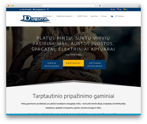 Divi WordPress theme - duguva.lt