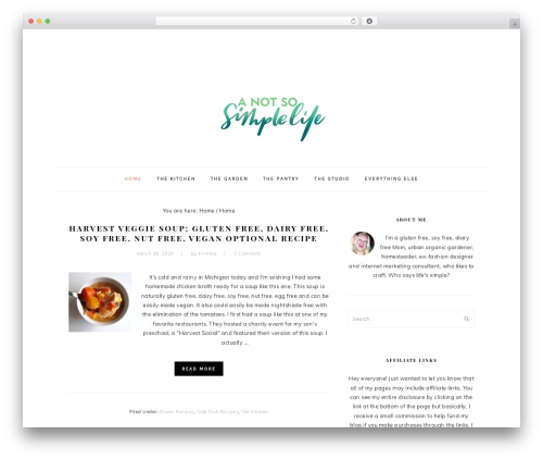 Genesis theme WordPress - anotsosimplelife.com
