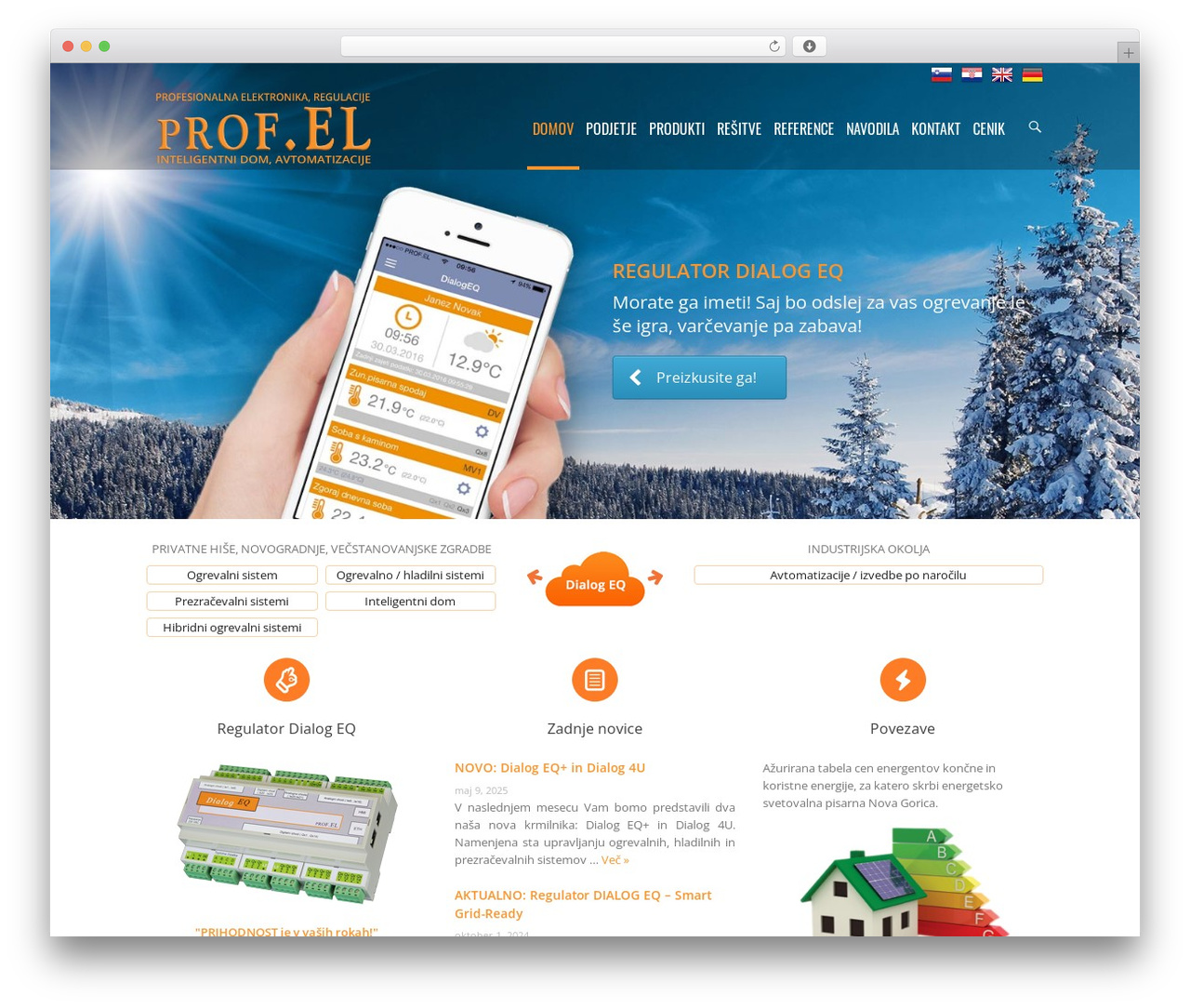 Interface theme WordPress - profel.si Interface theme WordPress - profel.si