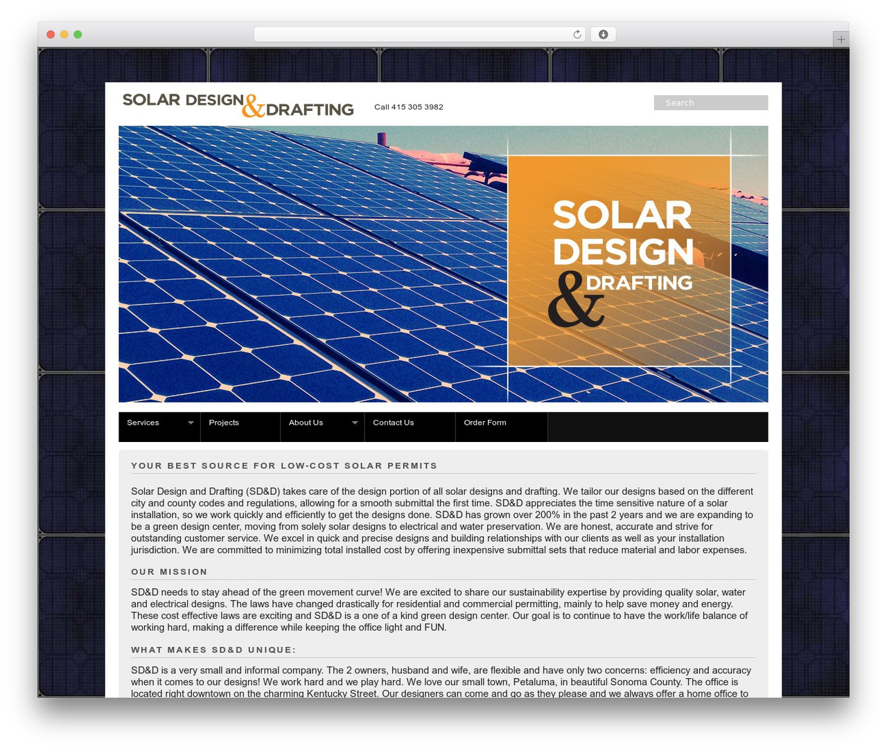 Modularity WordPress website theme - solardesignanddrafting.com