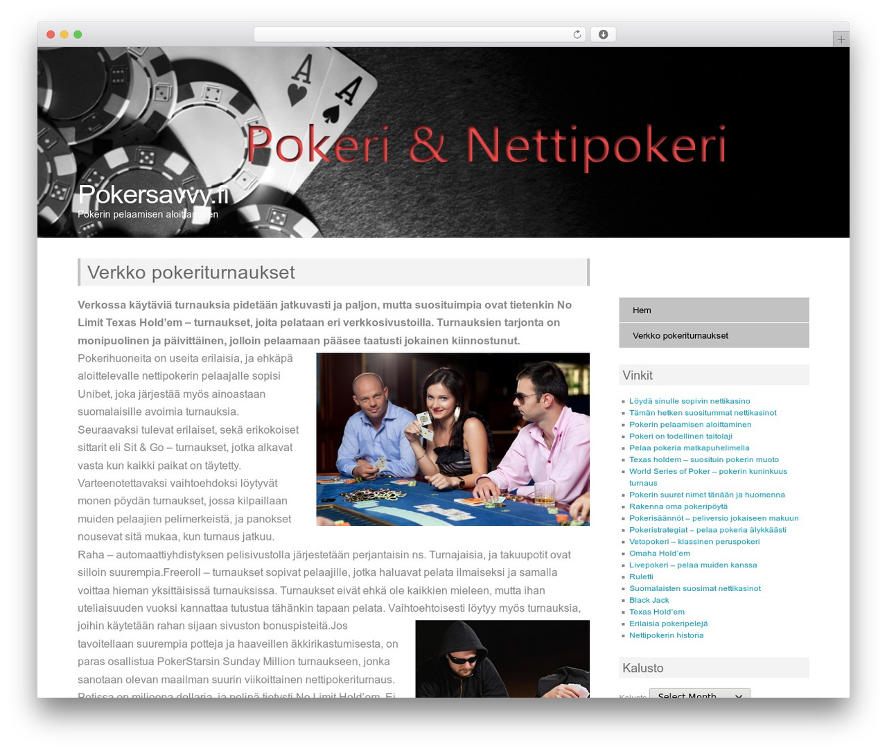Theme WordPress Howard Simple - pokersavvy.fi