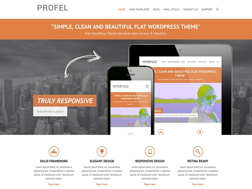 WordPress theme Profel Theme (Interface child theme) WordPress theme Profel Theme (Interface child theme)