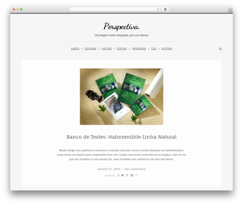 Calmer WordPress theme - perspectiva.luisafonso.com