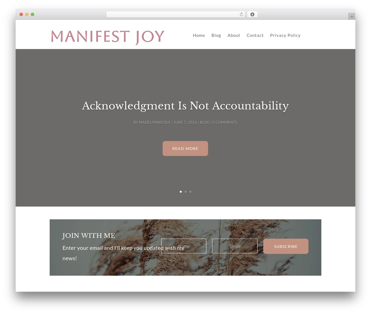 Divi theme WordPress - manifestjoy.com
