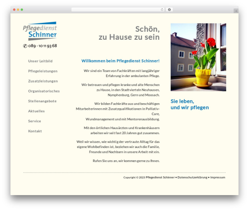 Spine top WordPress theme - pflegedienst-schinner.de