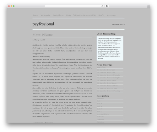 WordPress theme Blass - psyfessional.de
