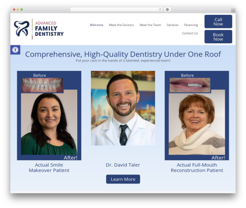 Astra theme WordPress - advfamilydentist.com