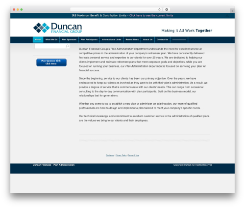Builder theme WordPress - duncanplanadmin.com