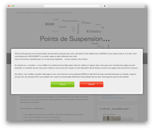 EMC2 Popup Disclaimer (emc2-popup-disclaimer) free WordPress plugin - points-de-suspension.fr