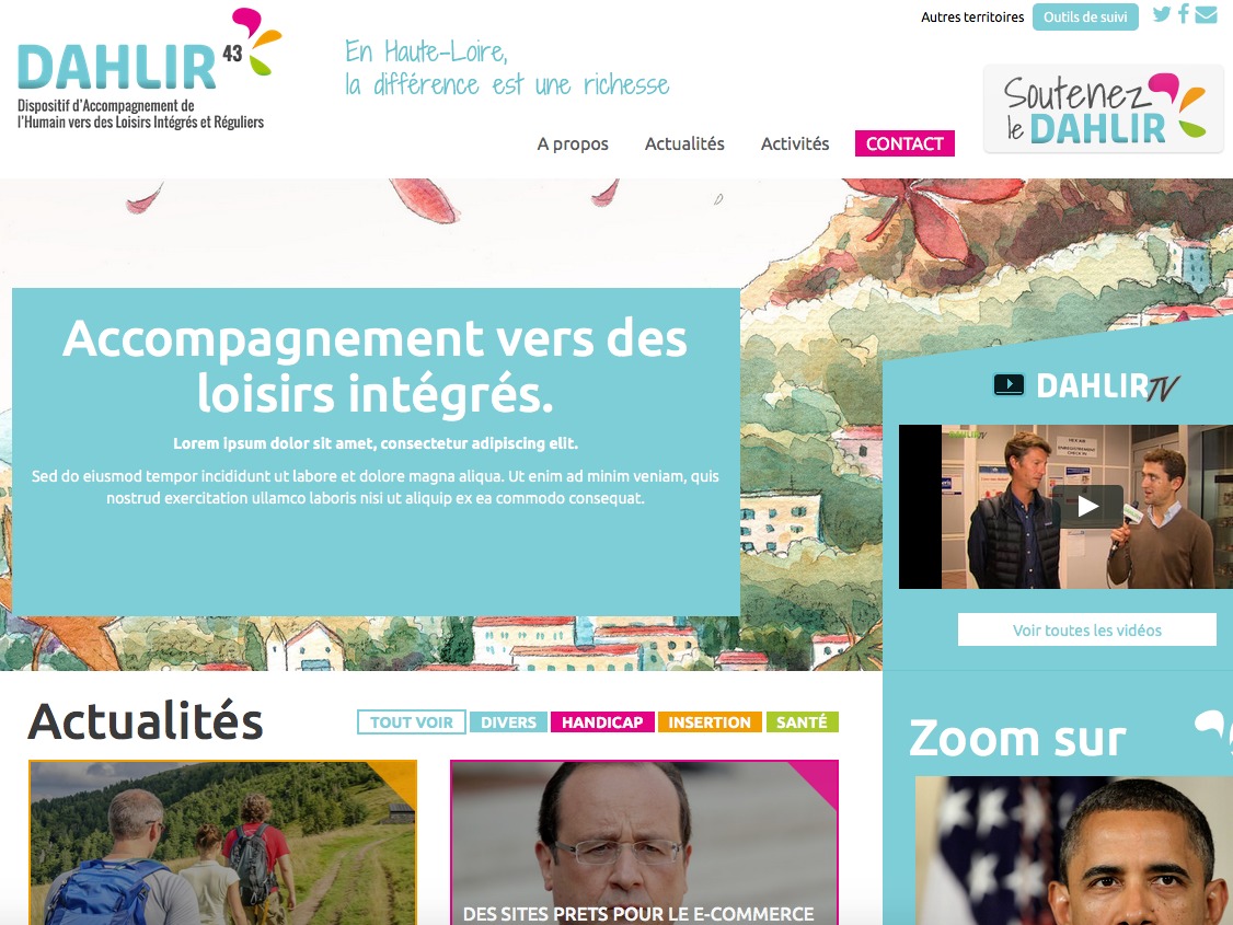 Dahlir WordPress theme design by Un Air de Pixel