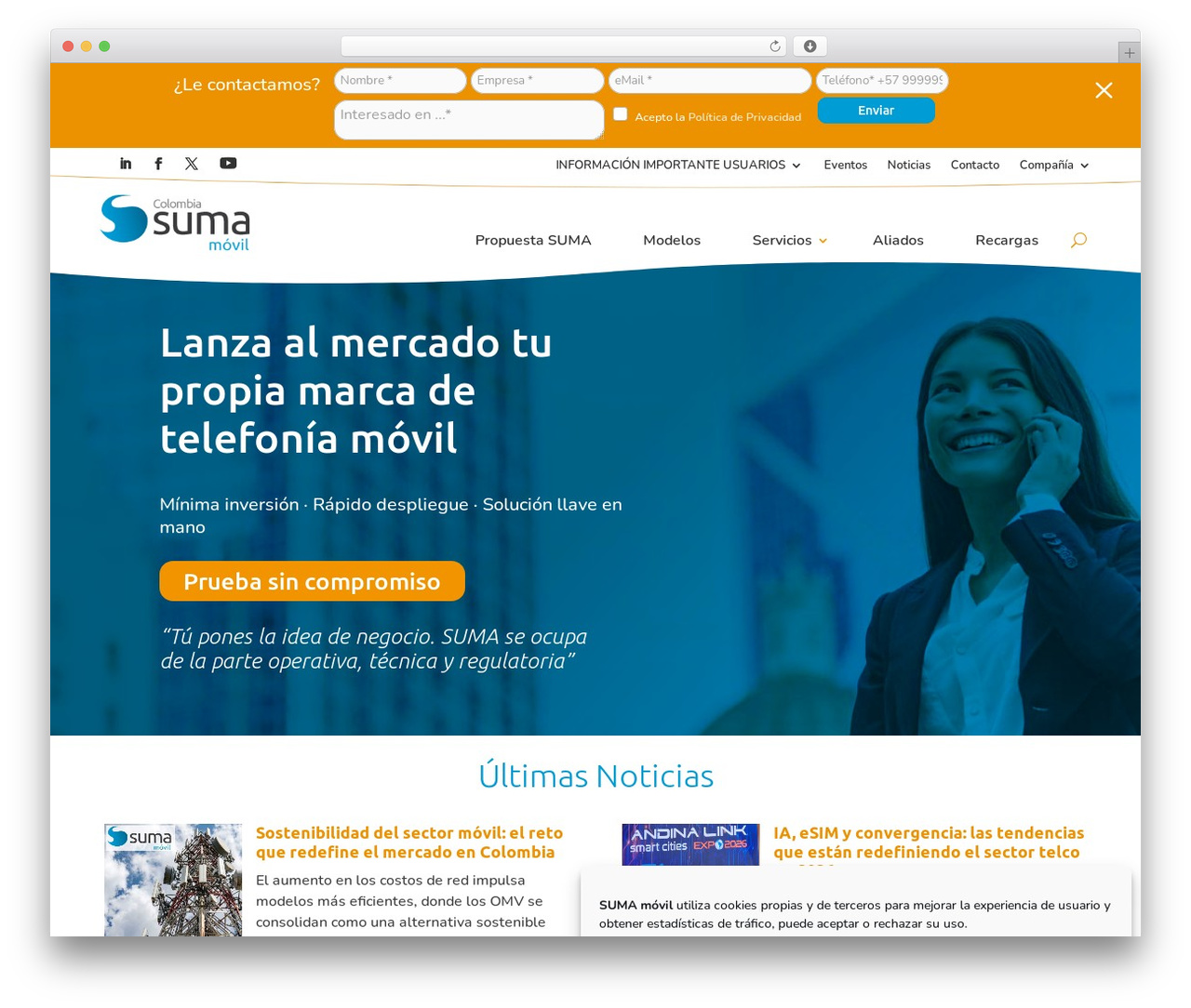 Suma Móvil WP theme - sumamovil.co