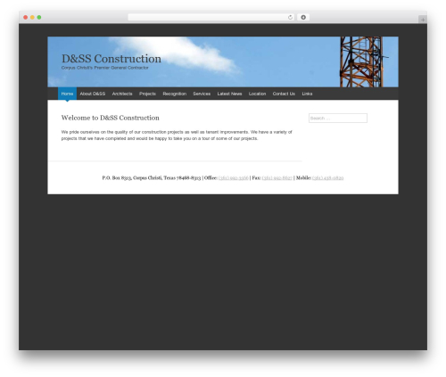 Expound WordPress theme - dssconstruction.com