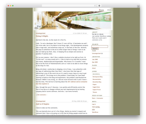 FastTrack WordPress theme - putmeinamovie.com