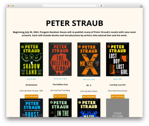 Peter Straub theme WordPress theme - peterstraub.net
